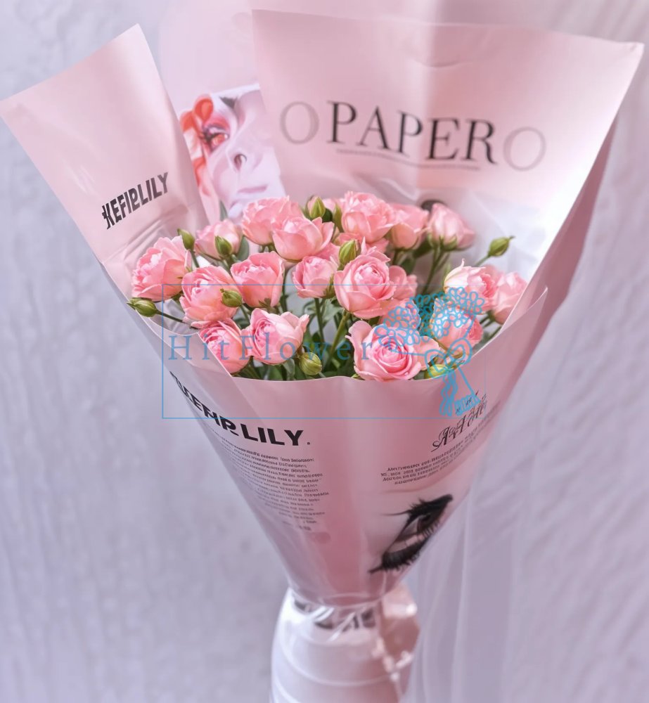 Букет роз Розовая акварель